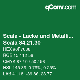 颜色代码: Scala - Lacke und Metallics - Scala 84.21.30 | qconv.com