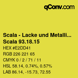颜色代码: Scala - Lacke und Metallics - Scala 93.18.15 | qconv.com
