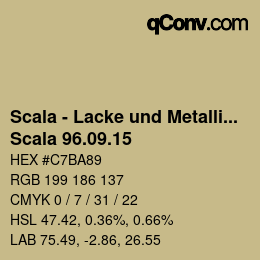 颜色代码: Scala - Lacke und Metallics - Scala 96.09.15 | qconv.com