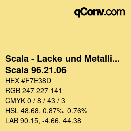 颜色代码: Scala - Lacke und Metallics - Scala 96.21.06 | qconv.com