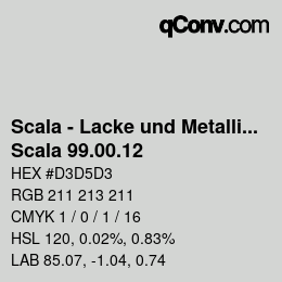 Código de color: Scala - Lacke und Metallics - Scala 99.00.12 | qconv.com
