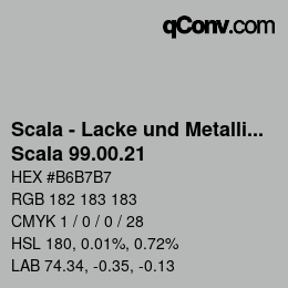 カラーコード: Scala - Lacke und Metallics - Scala 99.00.21 | qconv.com