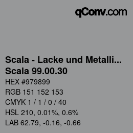 Código de color: Scala - Lacke und Metallics - Scala 99.00.30 | qconv.com