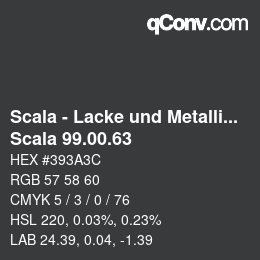 Farbcode: Scala - Lacke und Metallics - Scala 99.00.63 | qconv.com