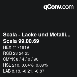 Farbcode: Scala - Lacke und Metallics - Scala 99.00.69 | qconv.com