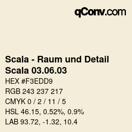 颜色代码: Scala - Raum und Detail - Scala 03.06.03 | qconv.com
