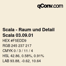 カラーコード: Scala - Raum und Detail - Scala 03.09.01 | qconv.com