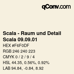 颜色代码: Scala - Raum und Detail - Scala 09.09.01 | qconv.com