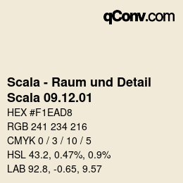 颜色代码: Scala - Raum und Detail - Scala 09.12.01 | qconv.com