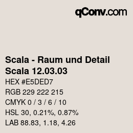 Farbcode: Scala - Raum und Detail - Scala 12.03.03 | qconv.com