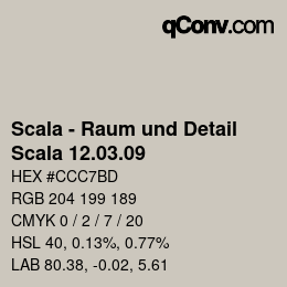 颜色代码: Scala - Raum und Detail - Scala 12.03.09 | qconv.com