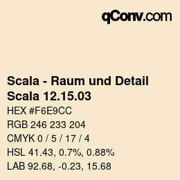 颜色代码: Scala - Raum und Detail - Scala 12.15.03 | qconv.com