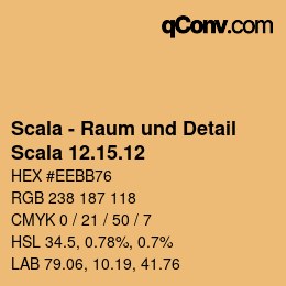 颜色代码: Scala - Raum und Detail - Scala 12.15.12 | qconv.com