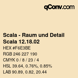 颜色代码: Scala - Raum und Detail - Scala 12.18.02 | qconv.com