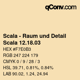颜色代码: Scala - Raum und Detail - Scala 12.18.03 | qconv.com