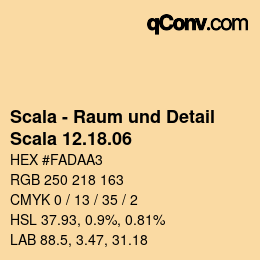 Código de color: Scala - Raum und Detail - Scala 12.18.06 | qconv.com