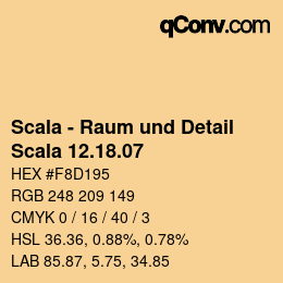 颜色代码: Scala - Raum und Detail - Scala 12.18.07 | qconv.com