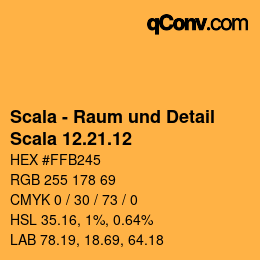 颜色代码: Scala - Raum und Detail - Scala 12.21.12 | qconv.com