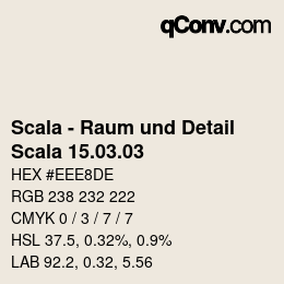 Farbcode: Scala - Raum und Detail - Scala 15.03.03 | qconv.com