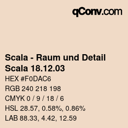 颜色代码: Scala - Raum und Detail - Scala 18.12.03 | qconv.com