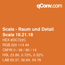 颜色代码: Scala - Raum und Detail - Scala 18.21.18 | qconv.com