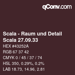 颜色代码: Scala - Raum und Detail - Scala 27.09.33 | qconv.com