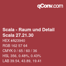 颜色代码: Scala - Raum und Detail - Scala 27.21.30 | qconv.com