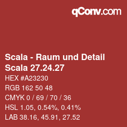 颜色代码: Scala - Raum und Detail - Scala 27.24.27 | qconv.com
