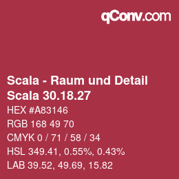 Código de color: Scala - Raum und Detail - Scala 30.18.27 | qconv.com