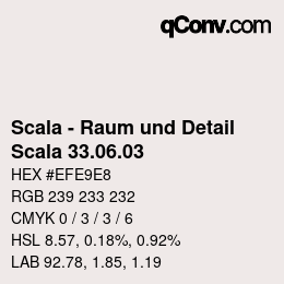 颜色代码: Scala - Raum und Detail - Scala 33.06.03 | qconv.com