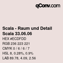颜色代码: Scala - Raum und Detail - Scala 33.06.06 | qconv.com