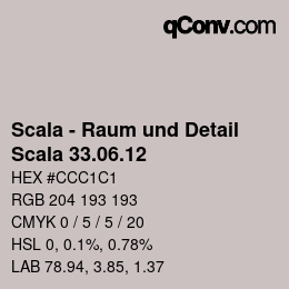 颜色代码: Scala - Raum und Detail - Scala 33.06.12 | qconv.com