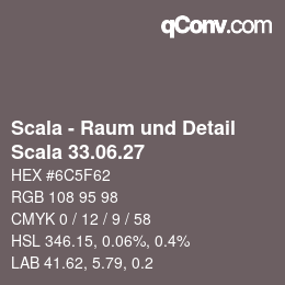 Código de color: Scala - Raum und Detail - Scala 33.06.27 | qconv.com