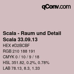 颜色代码: Scala - Raum und Detail - Scala 33.09.13 | qconv.com