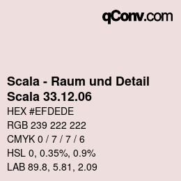 颜色代码: Scala - Raum und Detail - Scala 33.12.06 | qconv.com
