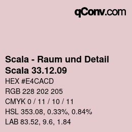 颜色代码: Scala - Raum und Detail - Scala 33.12.09 | qconv.com