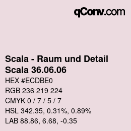 颜色代码: Scala - Raum und Detail - Scala 36.06.06 | qconv.com