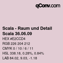 颜色代码: Scala - Raum und Detail - Scala 36.06.09 | qconv.com