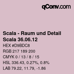 颜色代码: Scala - Raum und Detail - Scala 36.06.12 | qconv.com