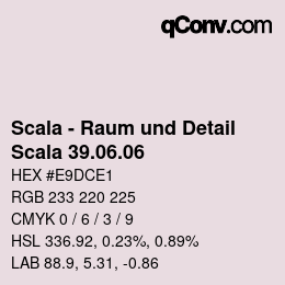 颜色代码: Scala - Raum und Detail - Scala 39.06.06 | qconv.com