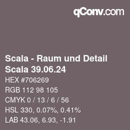 颜色代码: Scala - Raum und Detail - Scala 39.06.24 | qconv.com