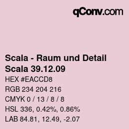 Código de color: Scala - Raum und Detail - Scala 39.12.09 | qconv.com