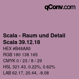 Código de color: Scala - Raum und Detail - Scala 39.12.18 | qconv.com