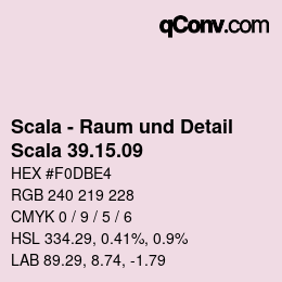 颜色代码: Scala - Raum und Detail - Scala 39.15.09 | qconv.com