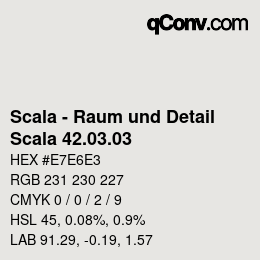Código de color: Scala - Raum und Detail - Scala 42.03.03 | qconv.com