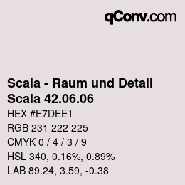 颜色代码: Scala - Raum und Detail - Scala 42.06.06 | qconv.com