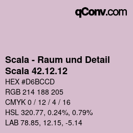 颜色代码: Scala - Raum und Detail - Scala 42.12.12 | qconv.com