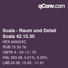 颜色代码: Scala - Raum und Detail - Scala 42.15.30 | qconv.com
