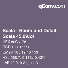 颜色代码: Scala - Raum und Detail - Scala 45.09.24 | qconv.com