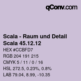 Farbcode: Scala - Raum und Detail - Scala 45.12.12 | qconv.com
